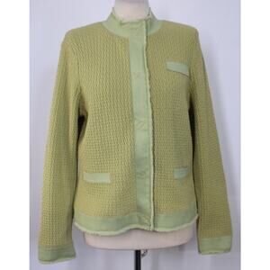 Talbots Blazer Womens XL Sweater‎ Knit Jacket Career Business Mature Old Money